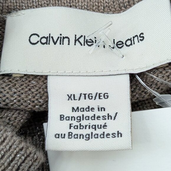 Calvin Klein Women's Knitted Sweaters Half Turtleneck Pulluver Size XL Brown - Picture 8 of 12